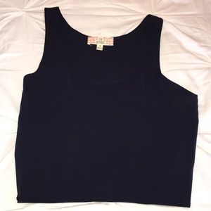 Navy sheer tank top blouse!
